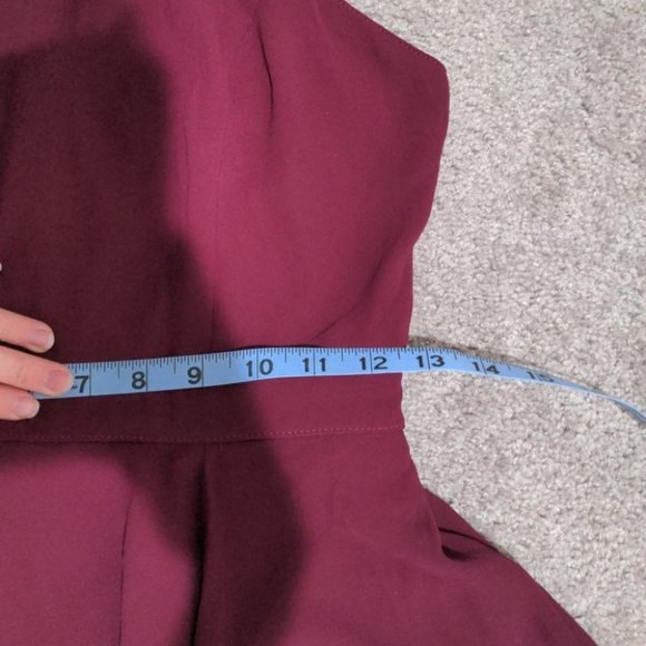 Lulu's Forevermore Mini Skater Dress Burgundy size Small - Picture 7 of 11